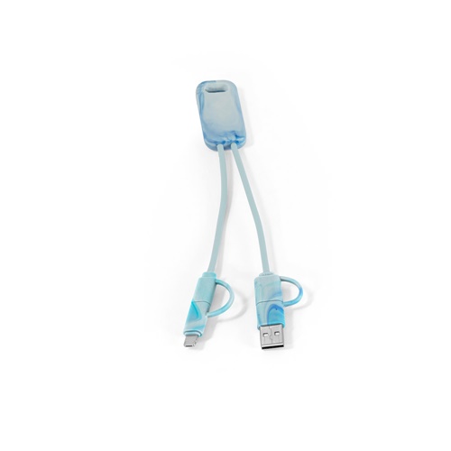 BERNERS. Cabo USB super rápido 6 em 1 em PET reciclado (100% rPET)