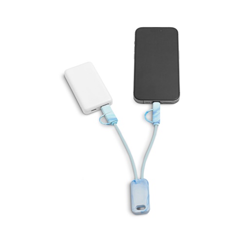 BERNERS. Cabo USB super rápido 6 em 1 em PET reciclado (100% rPET)