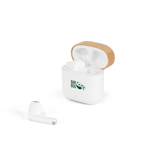 COBAIN. Auriculares sem fios com 5h de autonomia em ABS reciclado (100% rABS) e bambu