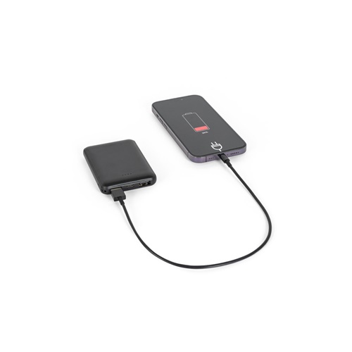 LEAKEY 5. Power bank 5'000 mAh em ABS reciclado (100% rABS)