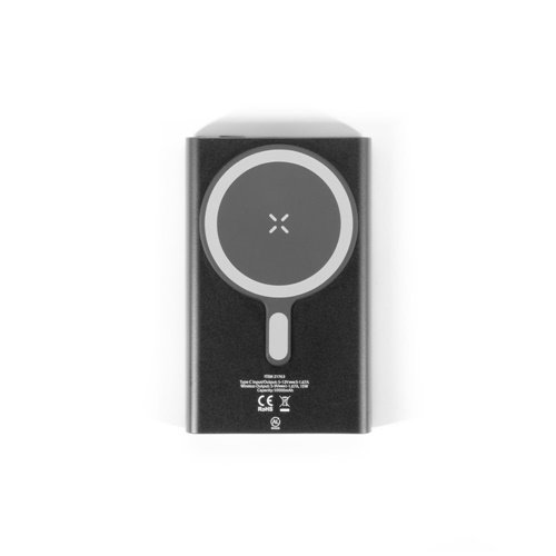 WRIGHT 5. Power bank magnética com carregamento super-rápido em alumínio reciclado e ABS reciclado 5'000 mAh