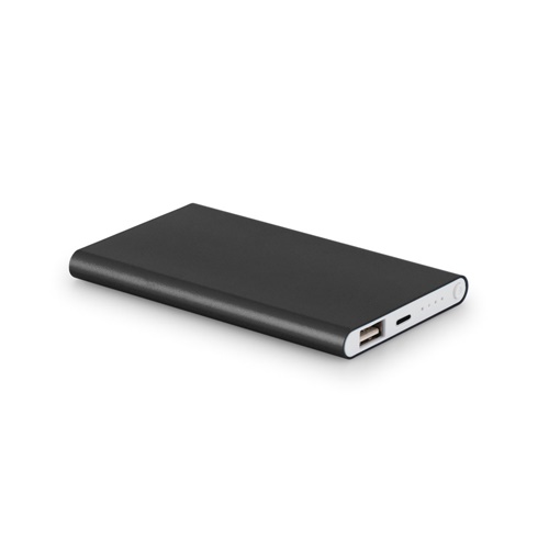 MARCET. Power bank slim 4'000 mAh em ABS reciclado (70%) e Alumínio reciclado (30%)