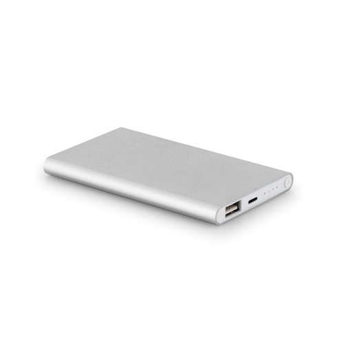 MARCET. Power bank slim 4'000 mAh em ABS reciclado (70%) e Alumínio reciclado (30%)