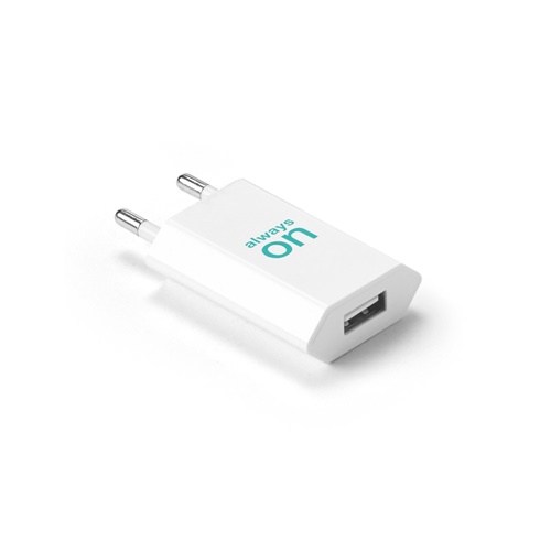 WOESE. Adaptador de corrente USB-A 5W em ABS reciclado (100% rABS)