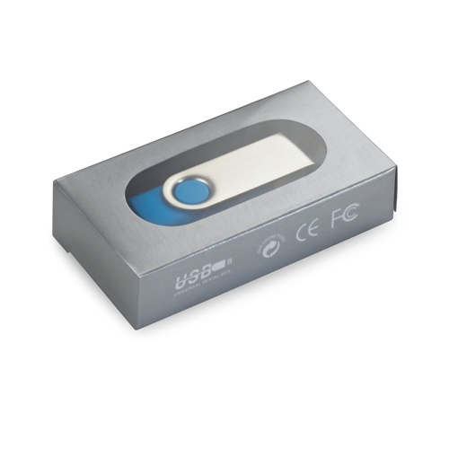CLAUDIUS 8GB. Pen Drive USB de 8 GB com clipe em metal