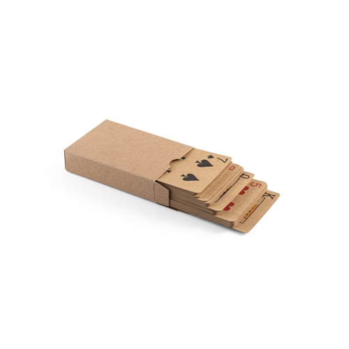 FISCHER. Baralho de 54 cartas clássicas em papel kraft, feitas de um material certificado FSC™ e outros materiais controlados