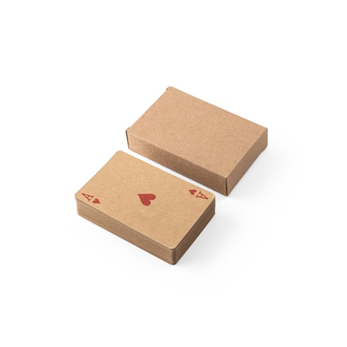 FISCHER. Baralho de 54 cartas clássicas em papel kraft, feitas de um material certificado FSC™ e outros materiais controlados