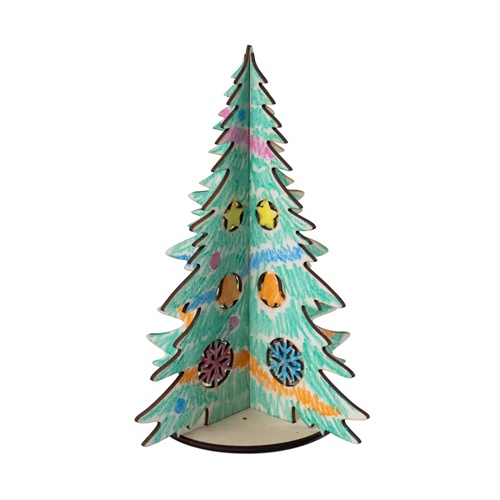 PINERY. Árvore de Natal desmontável para colorir em madeira