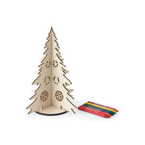 PINERY. Árvore de Natal desmontável para colorir em madeira