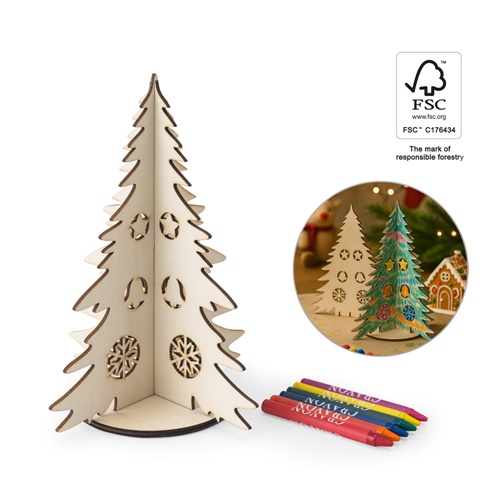 PINERY. Árvore de Natal desmontável para colorir em madeira
