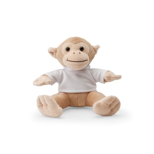 MONKY. Peluche em formato de macaco com t-shirt