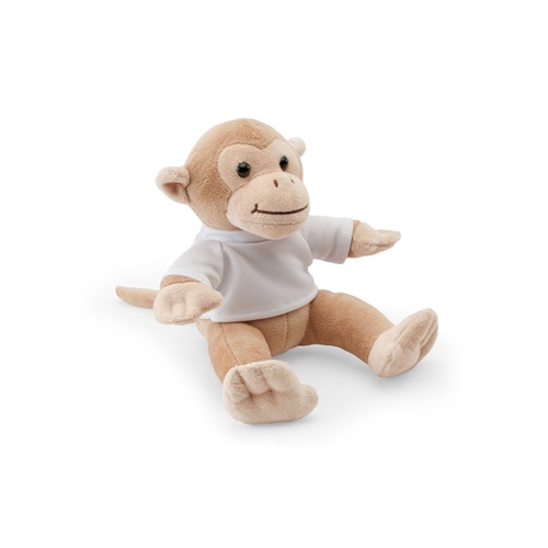 MONKY. Peluche em formato de macaco com t-shirt