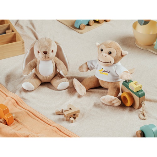 MONKY. Peluche em formato de macaco com t-shirt