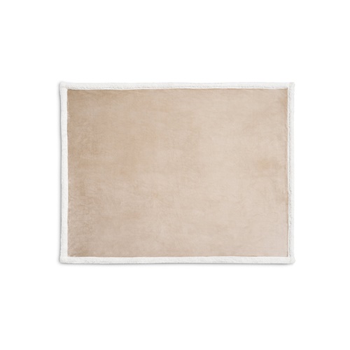 HEIDEN. Manta reversível em tecido polar (190 g/m²) com fita em cetim e cartão personalizável