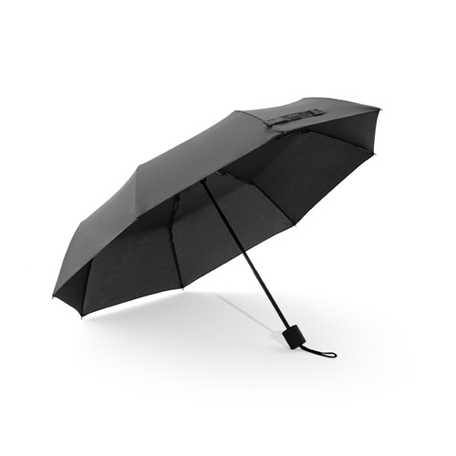 AIDEN. Guarda-chuva de 21" em poliéster reciclado (100% rPET) pongee 190T, dobrável em 3 secções