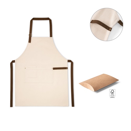 HOLM. Avental em 100% algodão canvas (320 g/m²) com detalhes em metal
