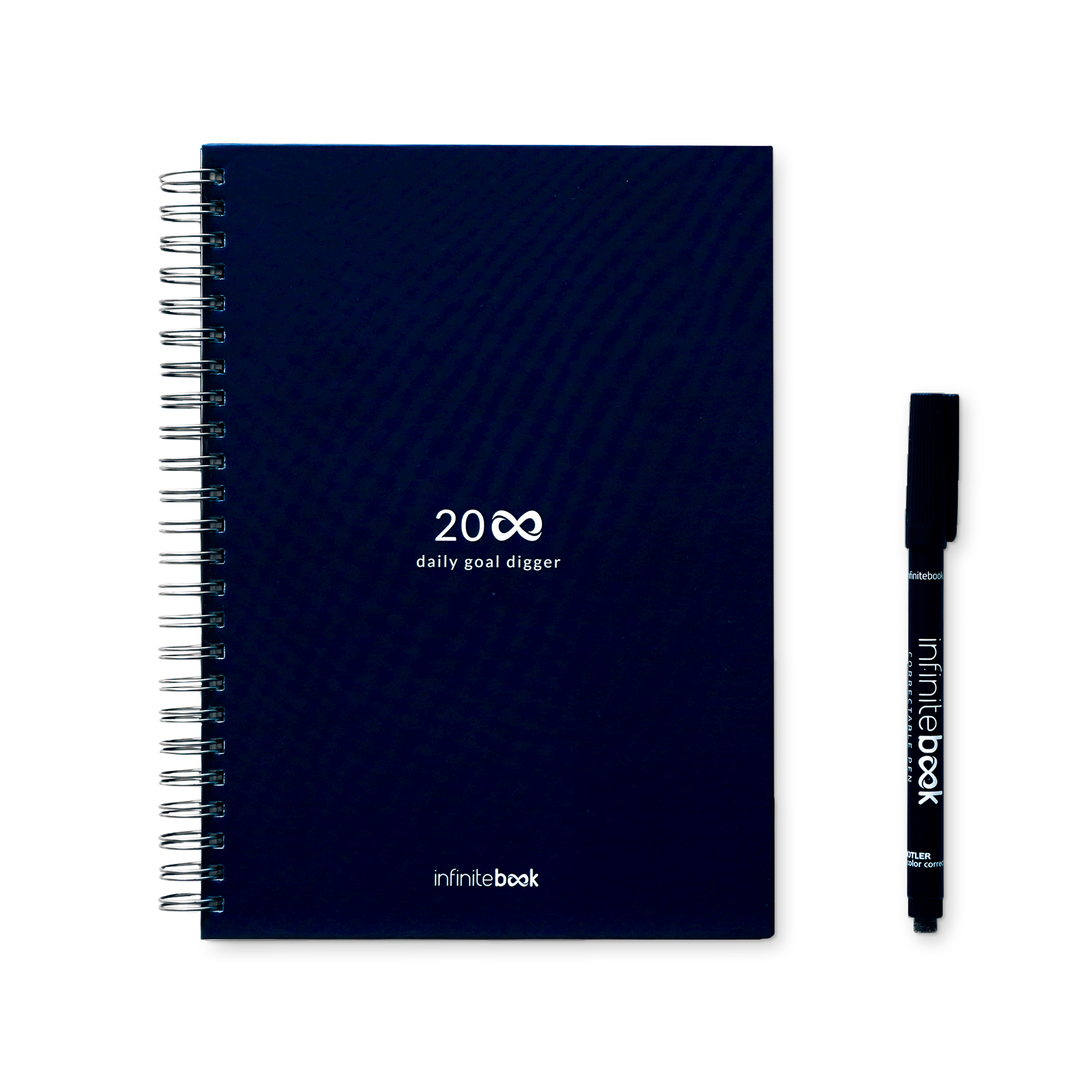 STARTER KIT INFINITE PLANNER A5. Kit composto por um "Infinite Diary", kit de limpeza, marcador e suporte de marcador