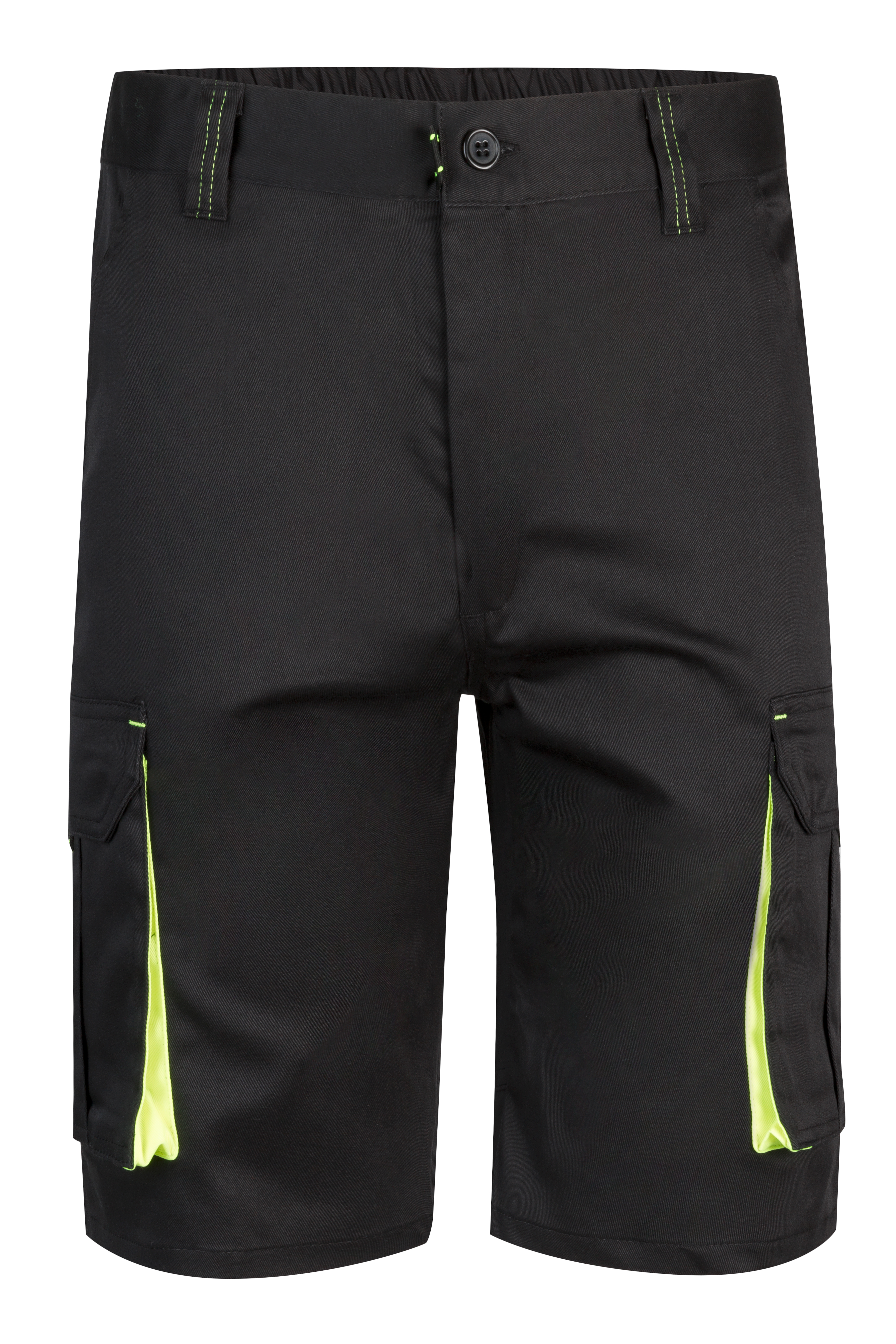 VL HEMERA. Bermudas stretch bicolor multibolsos (240g/m²), em algodão (46%), EME (38%) e poliéster (16%)