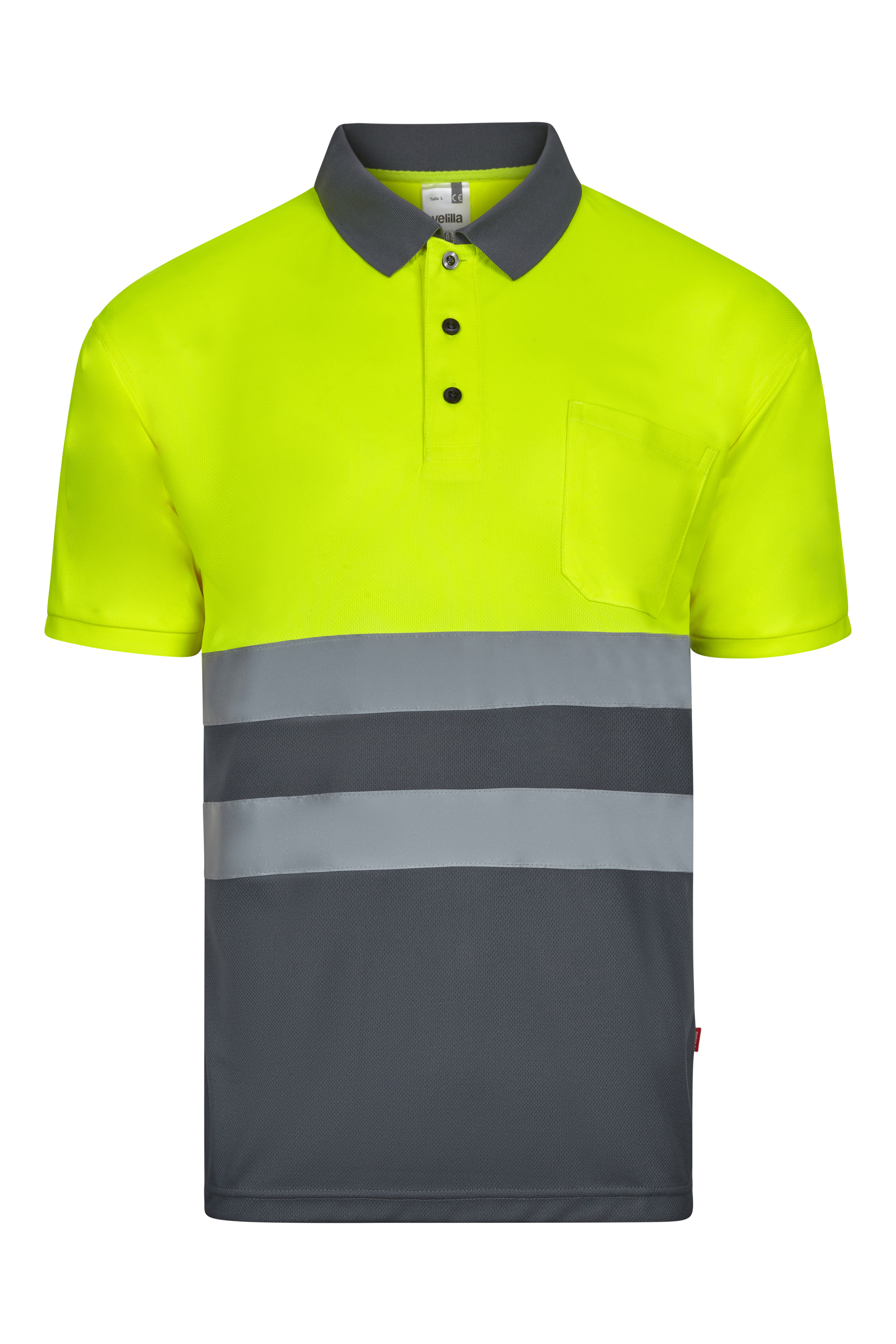 VL FORTUNA. Bird-eye polo shirt (140g/m²) with short sleeves, in polyester (100%)