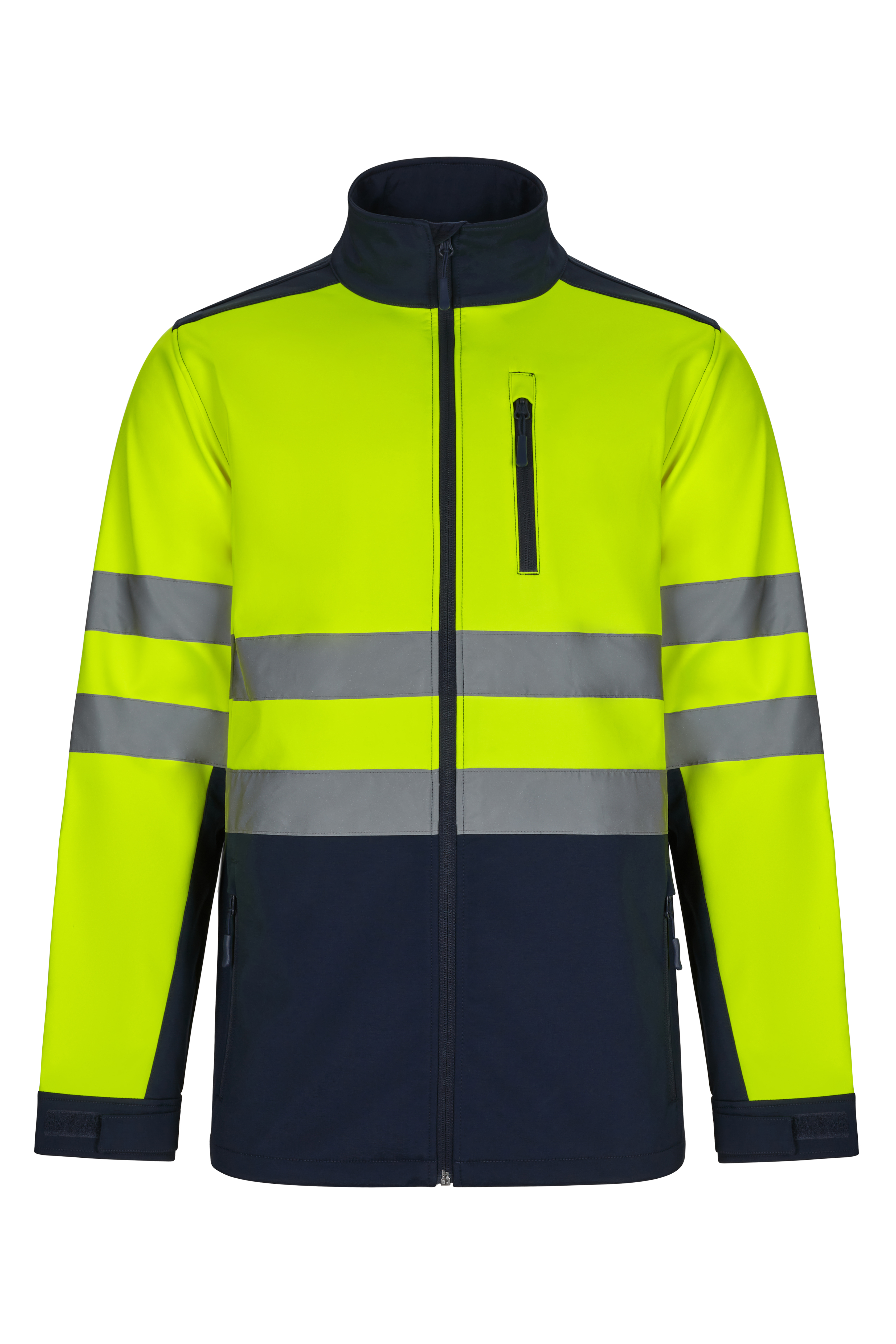 VL HESTIA. Casaco bicolor soft shell (280g/m²), em poliéster (96%) e elastano (4%)