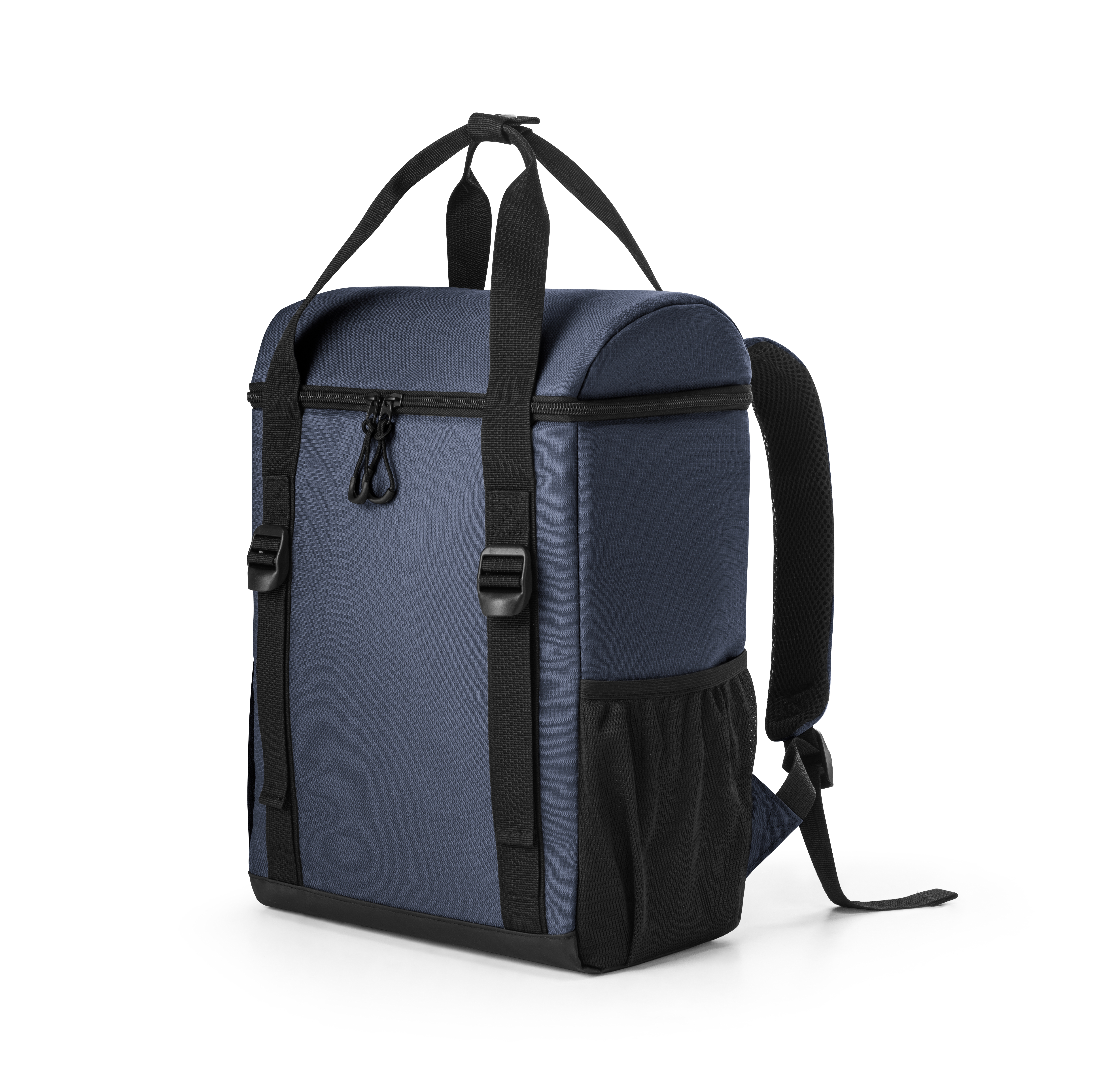 ROMA L. Mochila térmica almofadada em poliéster reciclado 600D ripstop 16 L
