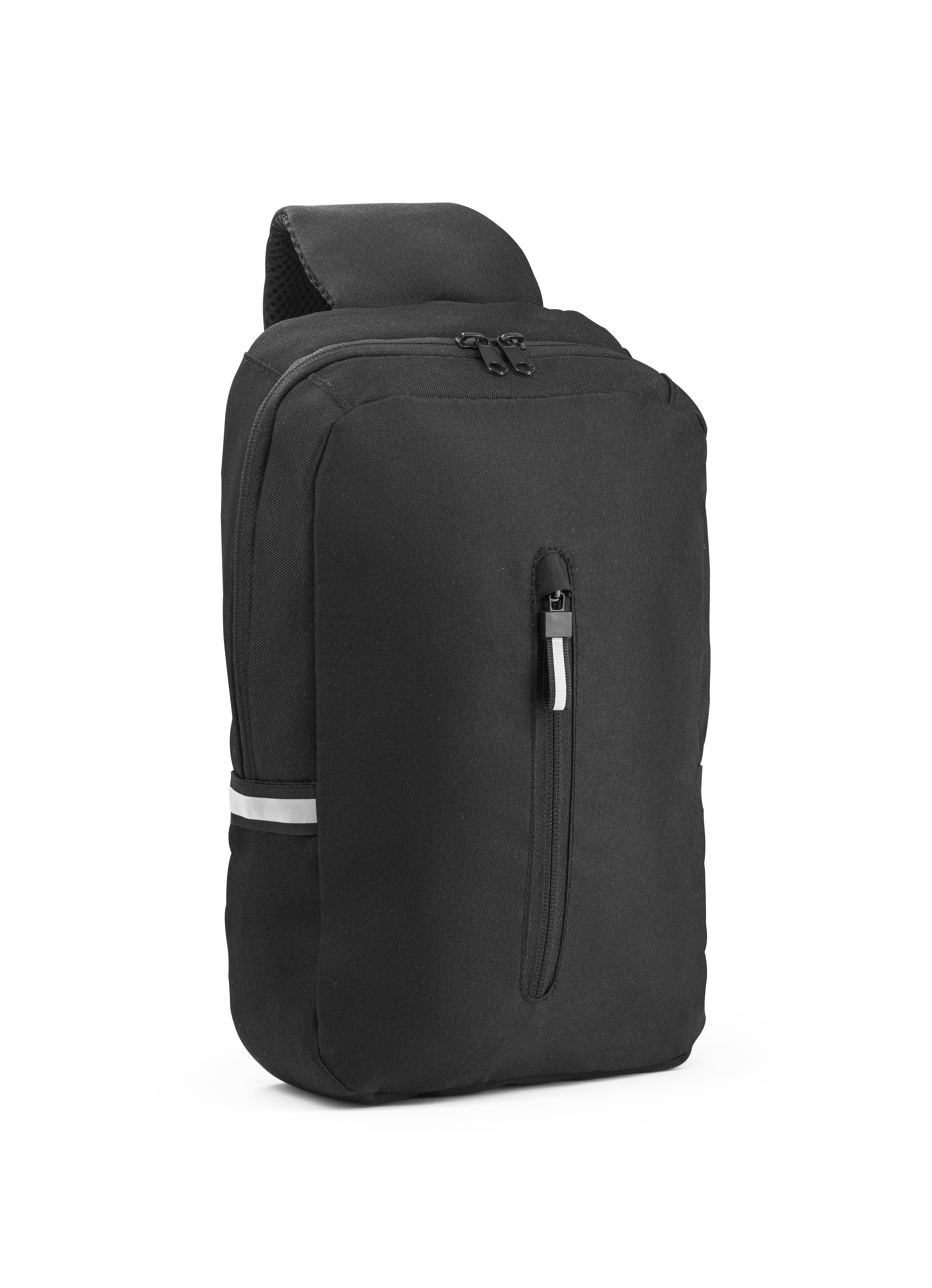 DELFOS. Mochila a tiracolo em poliéster reciclado 300D e poliéster reciclado 600D, com forro em poliéster reciclado 210D