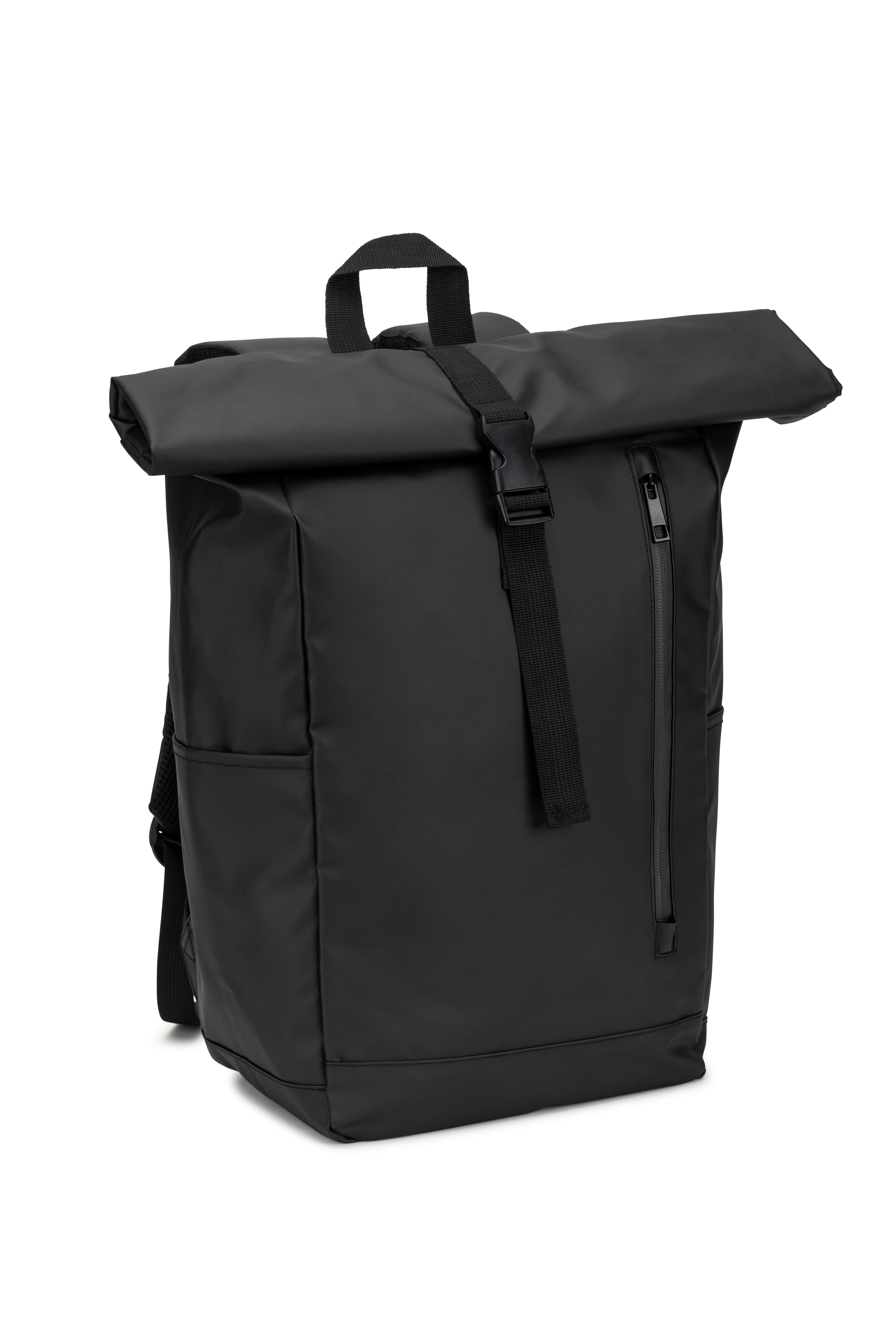 OSASCO BPACK. Mochila "Roll top" com design em sistema de fecho que permite enrolar a parte superior até ajustar ao volume da mochila em poliéster reciclado 600D