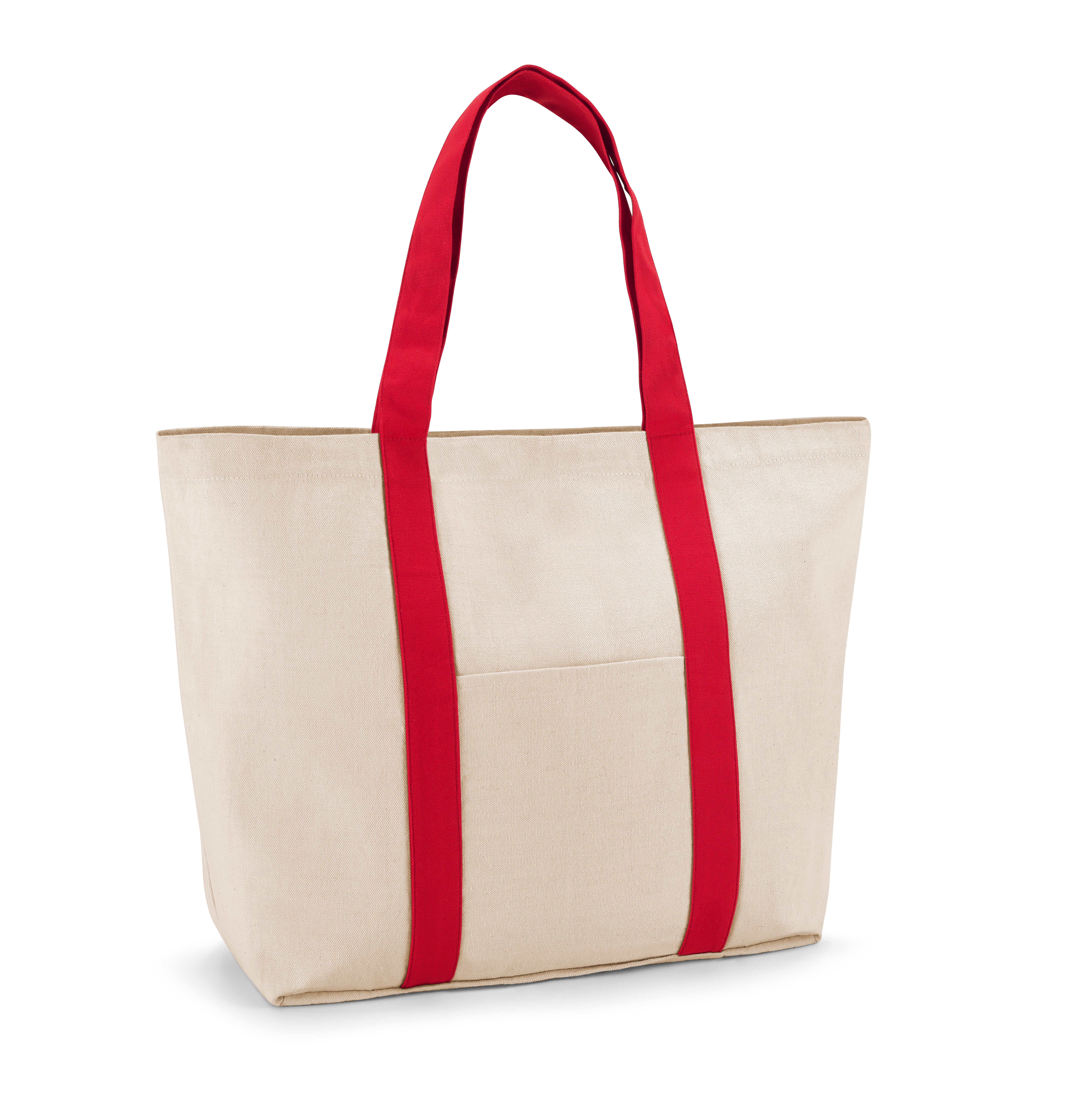 VILLE. Saco 100% algodão canvas com bolso frontal e interior (280 g/m²)