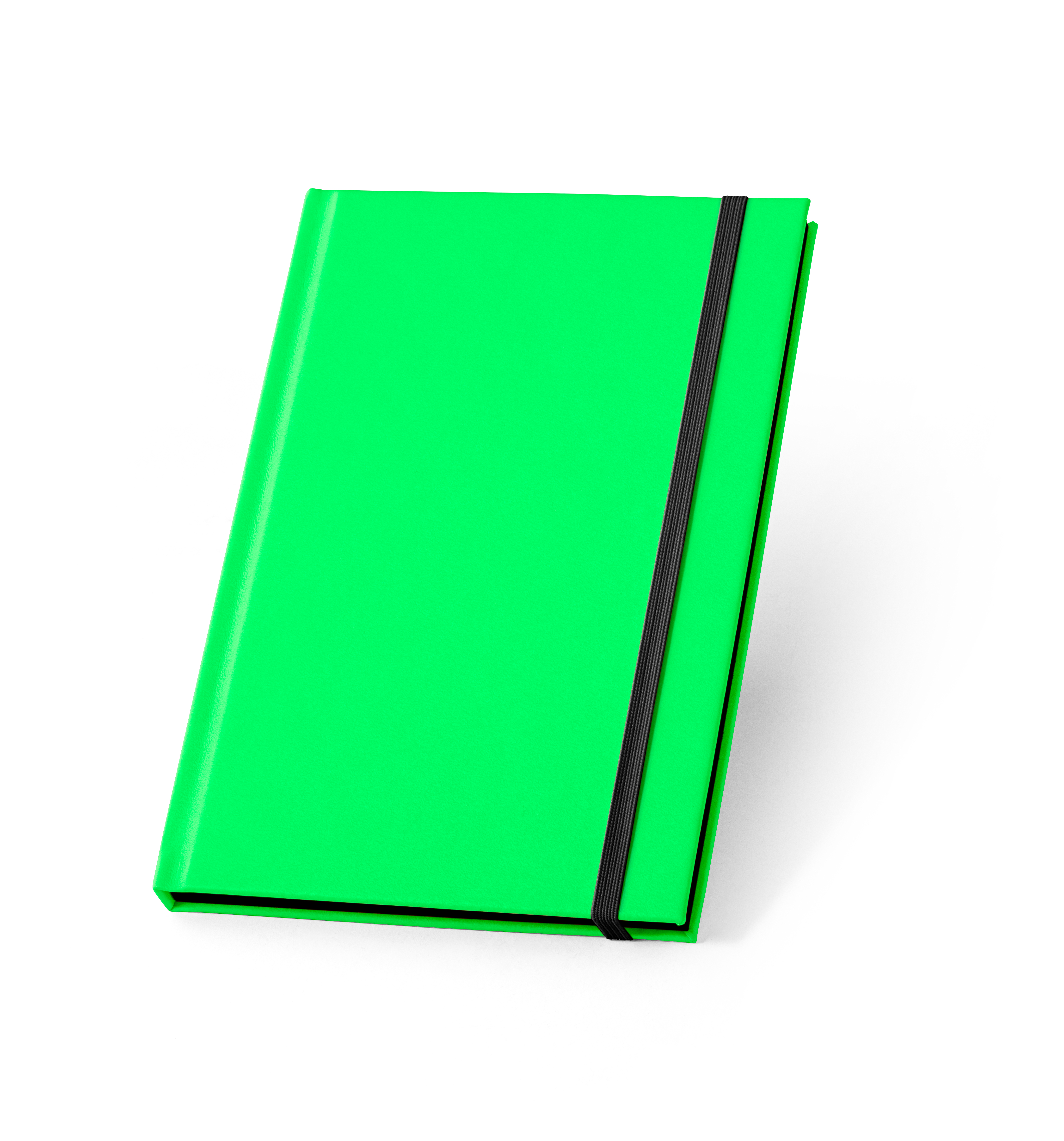 WATTERS. Bloco de notas A5 em PU fluorescente com folhas pautadas