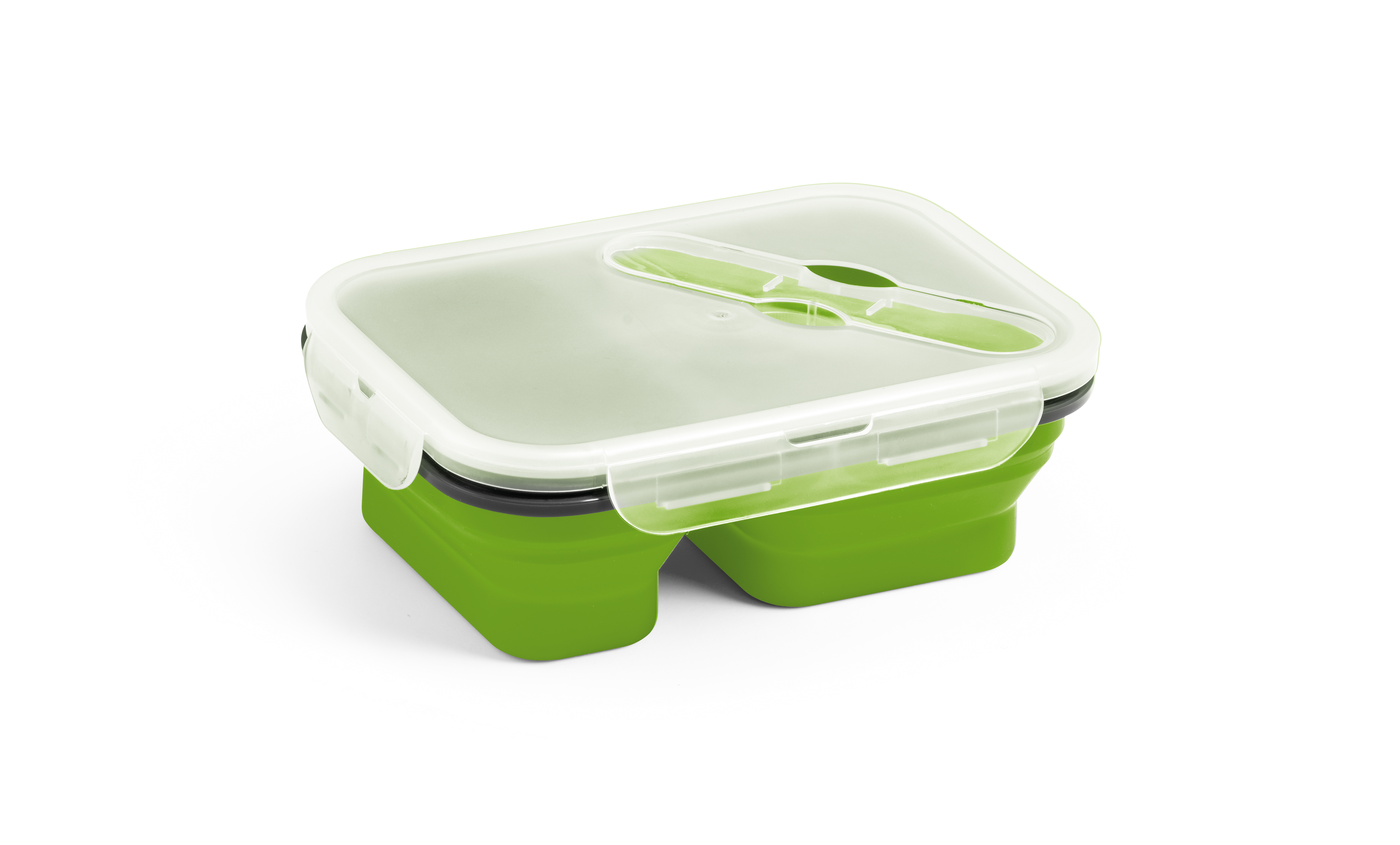 DILL. Lancheira. Caixa hermética retrátil em silicone e PP (480 e 760 mL)