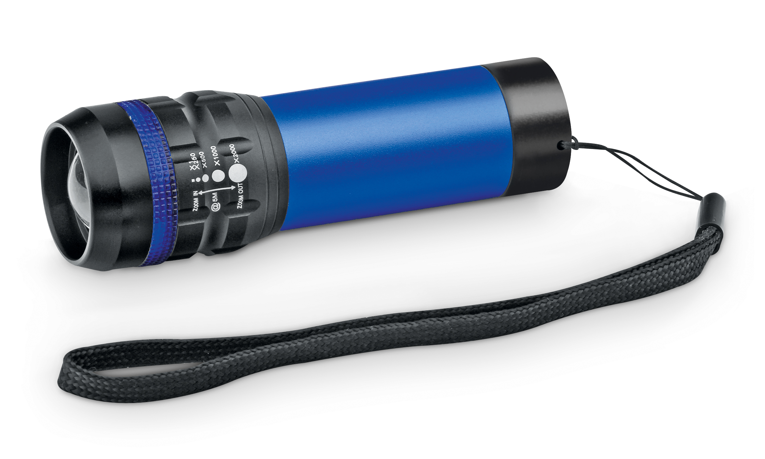 ZOOMIN. Lanterna em alumínio com função zoom com 3 modos de luz