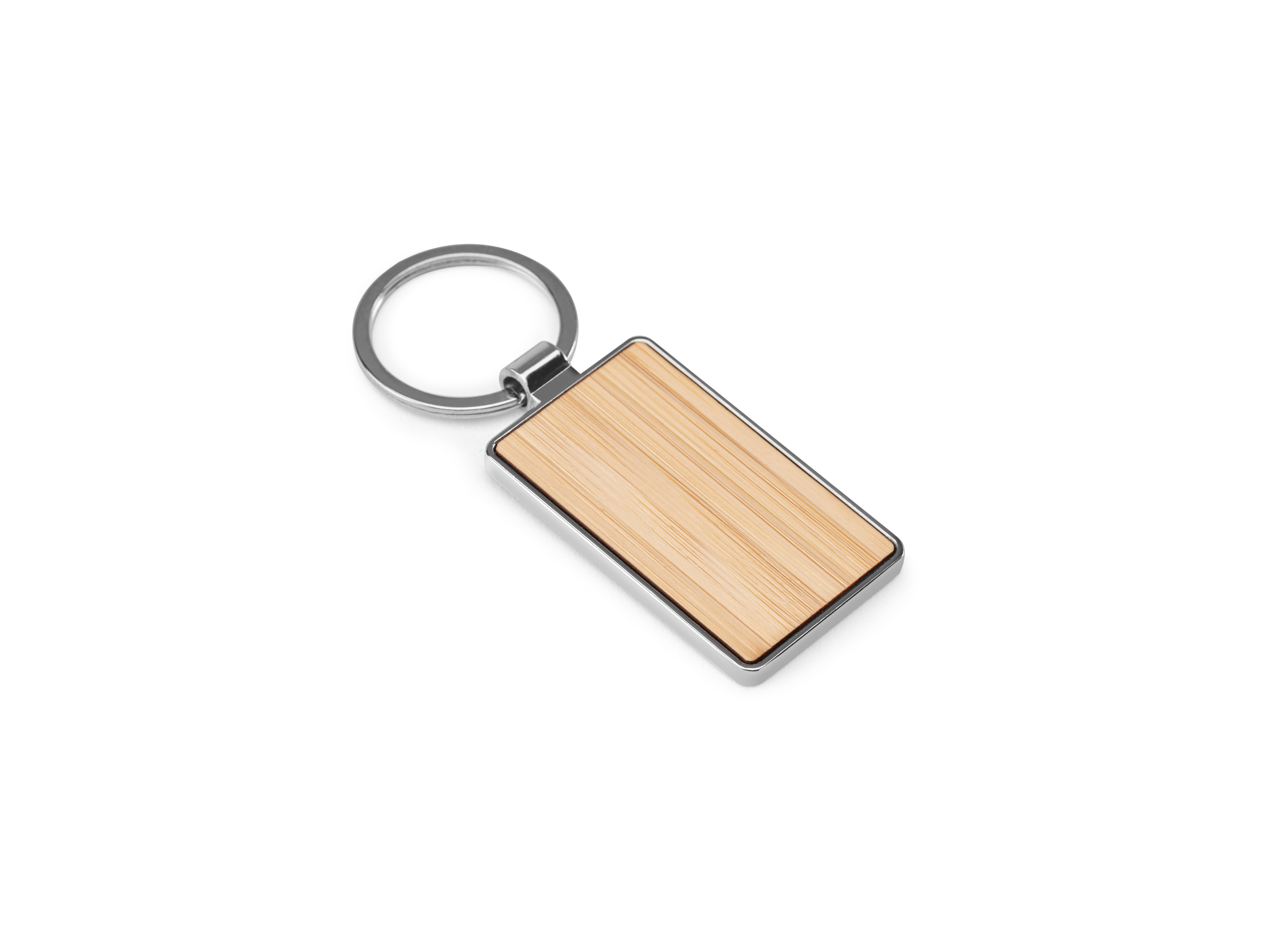 GASTON RECTANGULAR. Porta-chaves em ferro com formato retangular em zinco e bambu