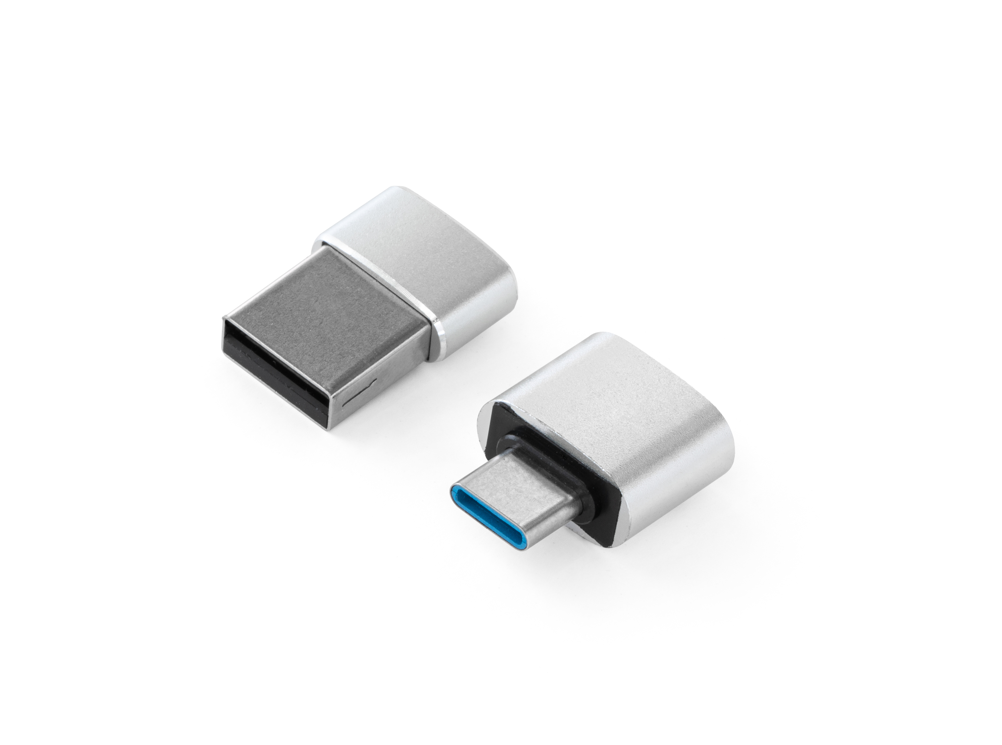 MINSKY. Conjunto de 2 adaptadores USB-A / USB-C em alumínio