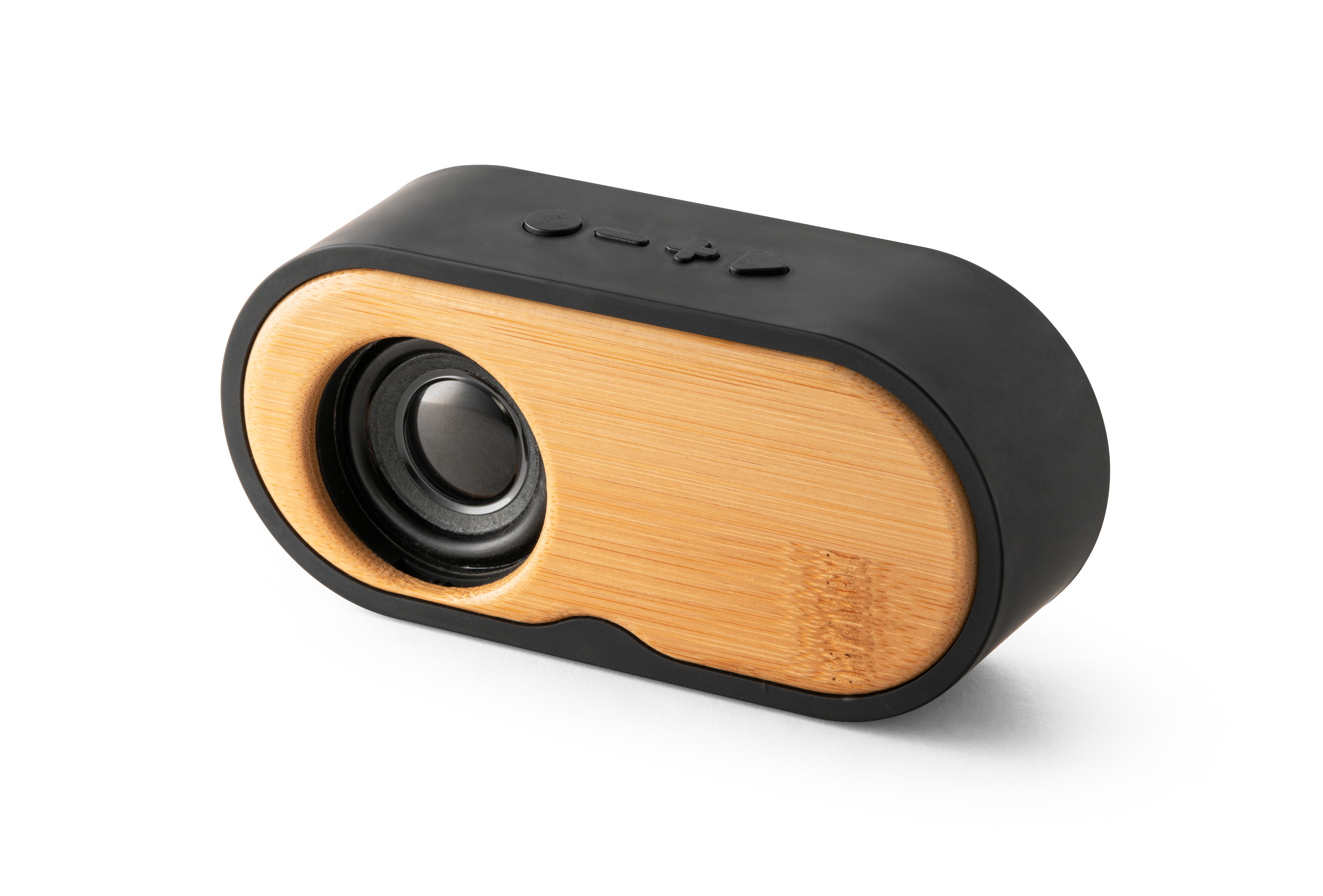 TILLY. Coluna de som portátil de 3W com 5h de autonomia em bambu e ABS reciclado (100% rABS)