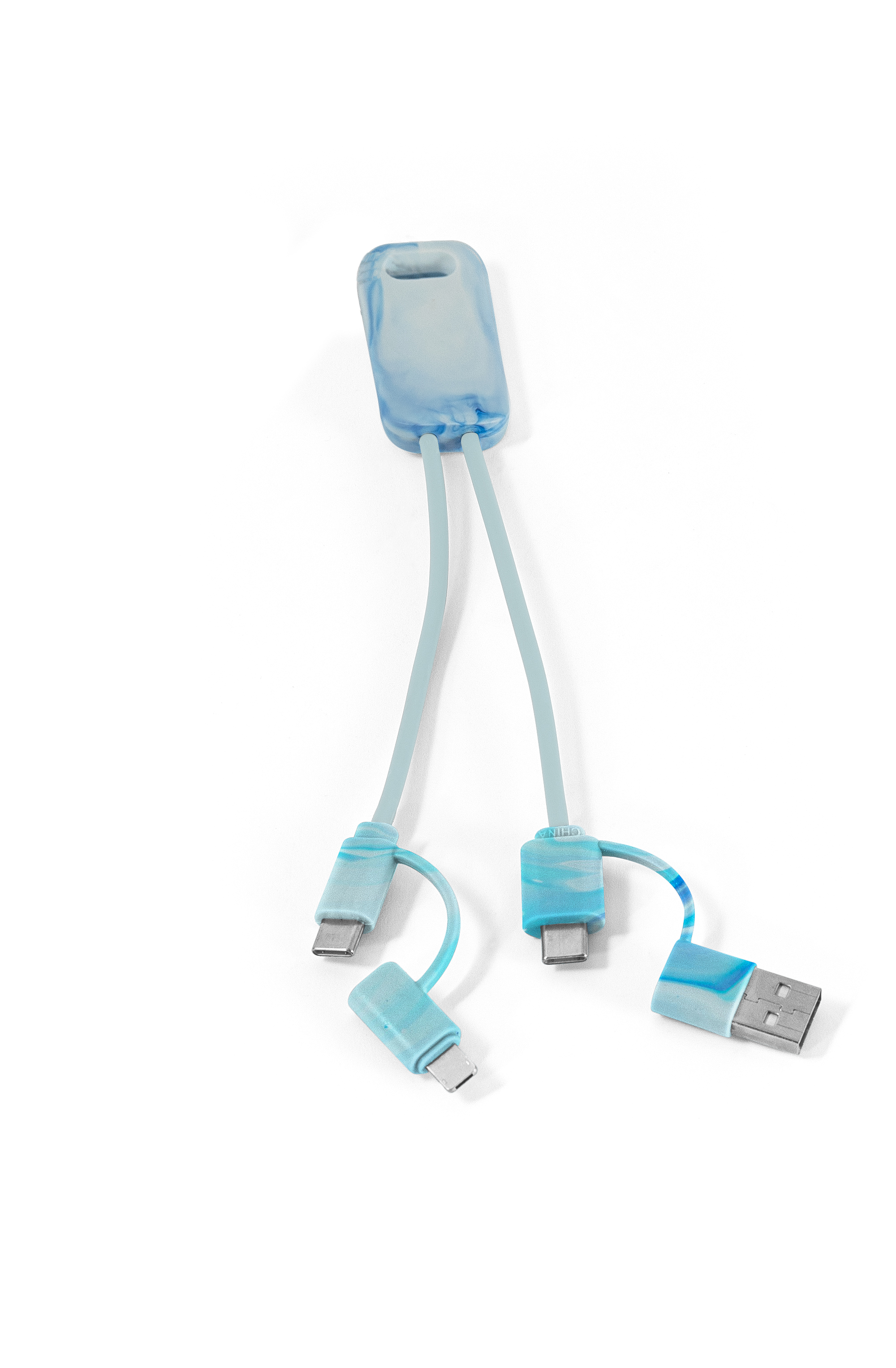 BERNERS. Cabo USB super rápido 6 em 1 em PET reciclado (100% rPET)