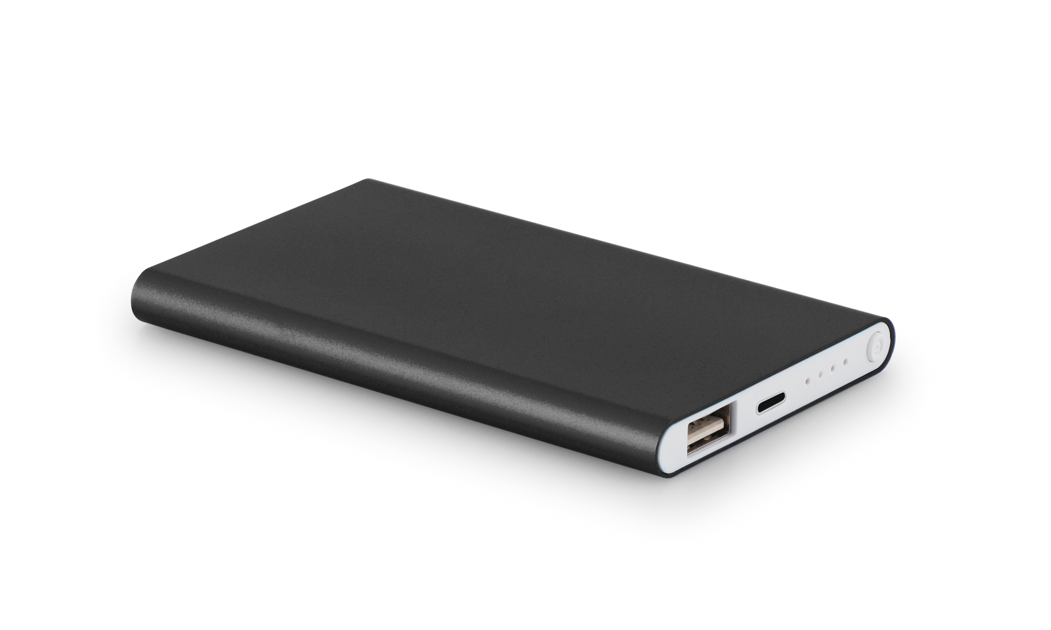 MARCET. Power bank slim 4'000 mAh em ABS reciclado (70%) e Alumínio reciclado (30%)