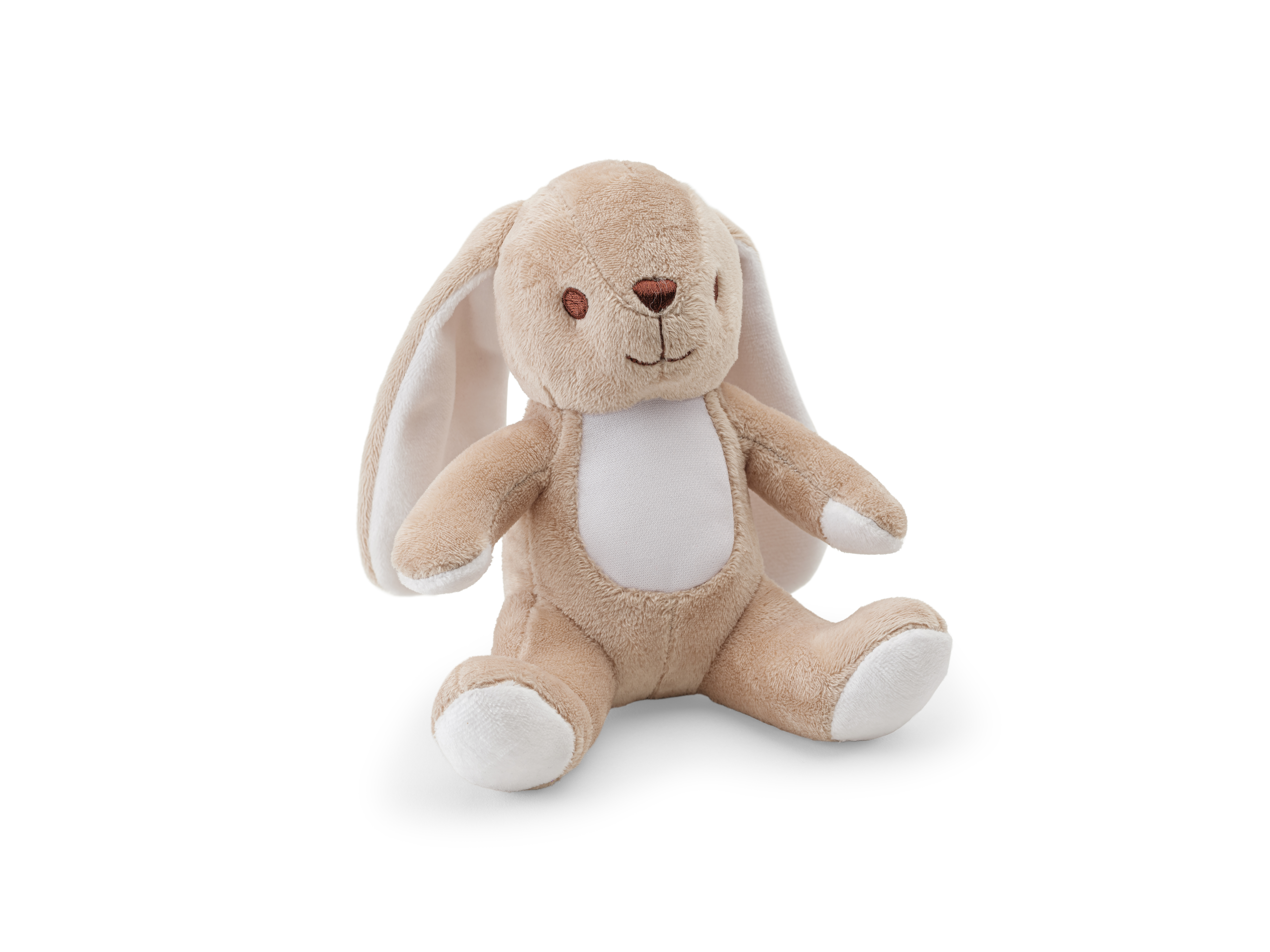 BUGS. Peluche em poliéster em formato de coelho, com tecido adequado para personalização