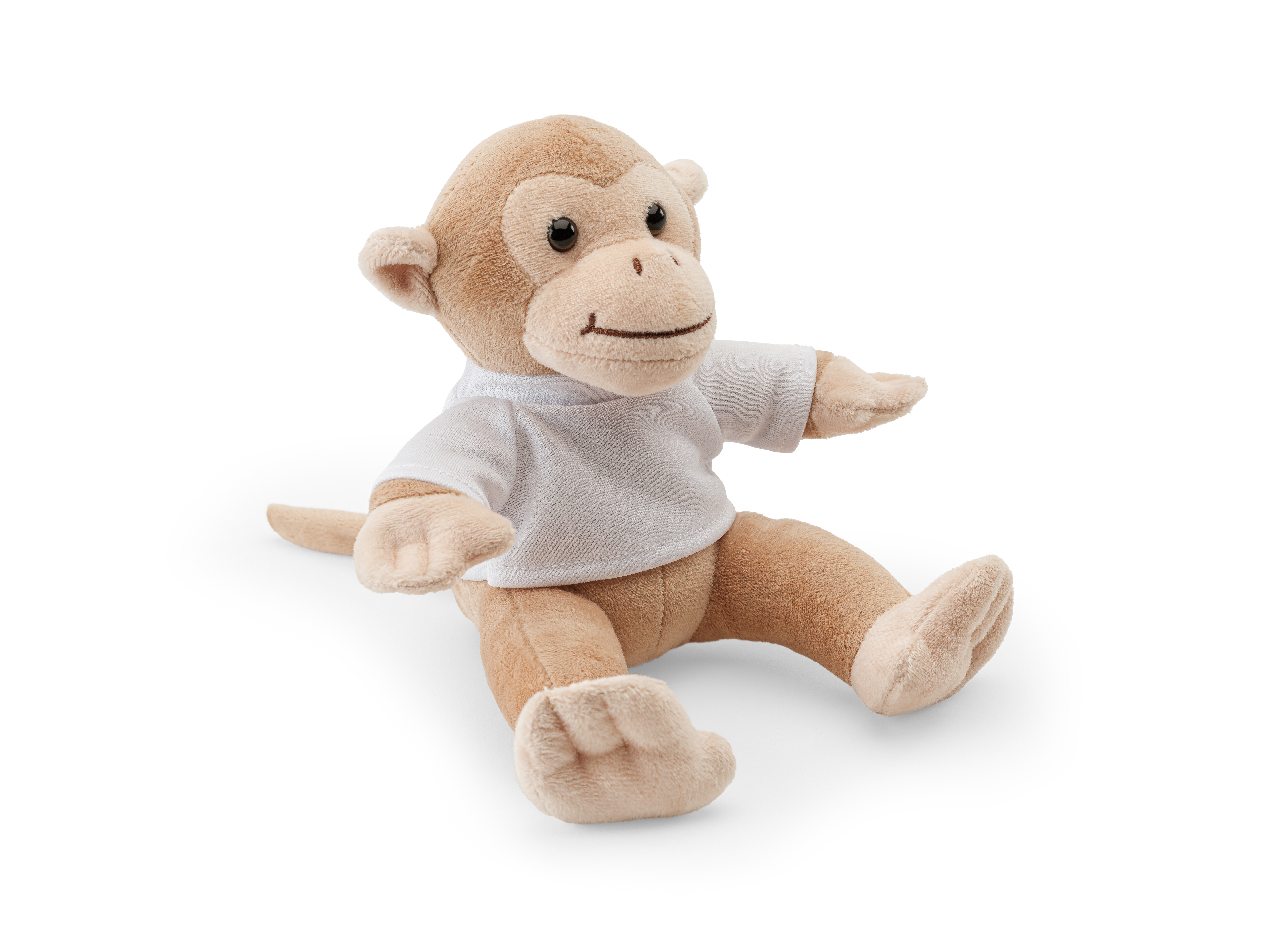 MONKY. Peluche em formato de macaco com t-shirt