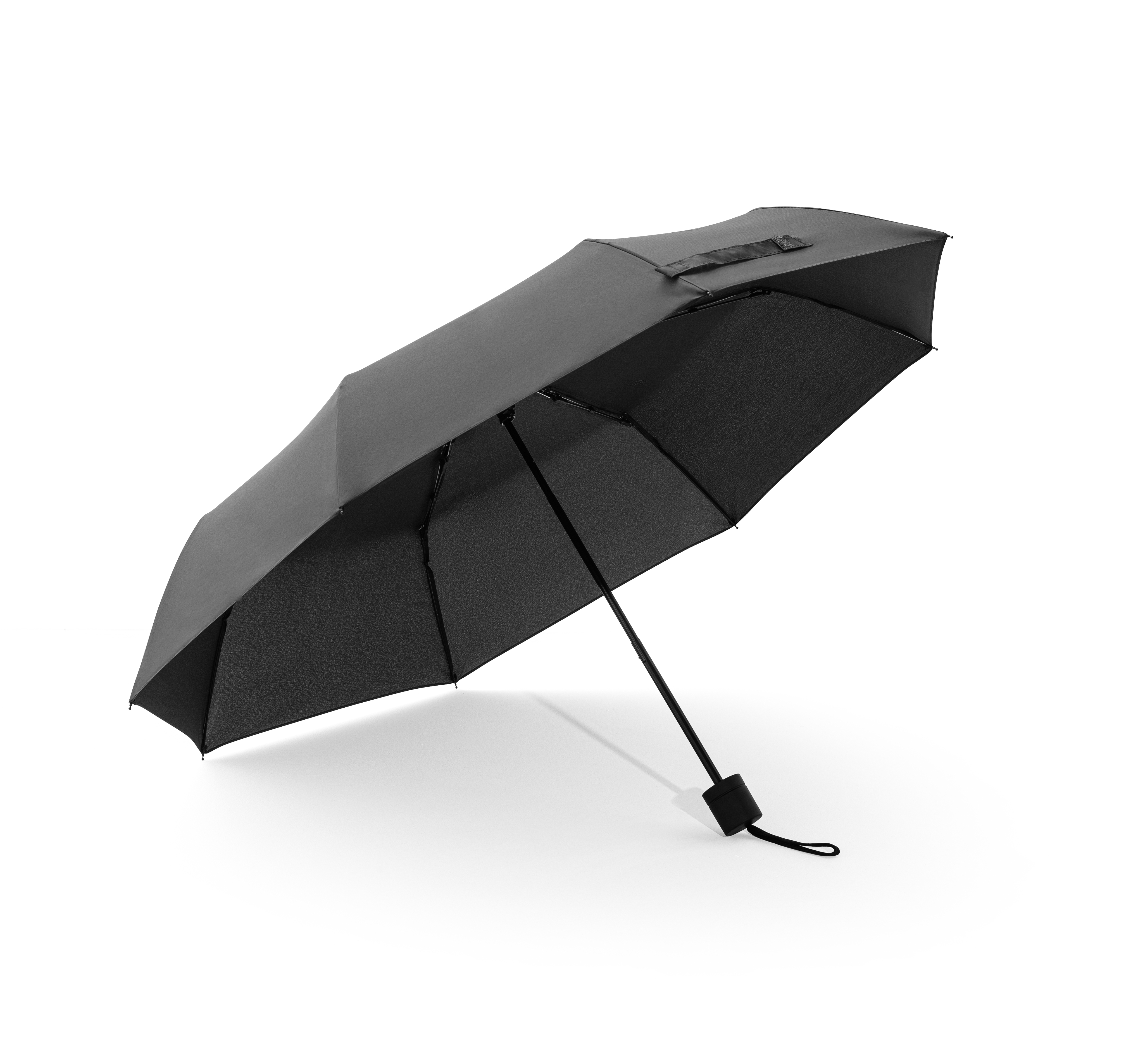 AIDEN. Guarda-chuva de 21" em poliéster reciclado (100% rPET) pongee 190T, dobrável em 3 secções